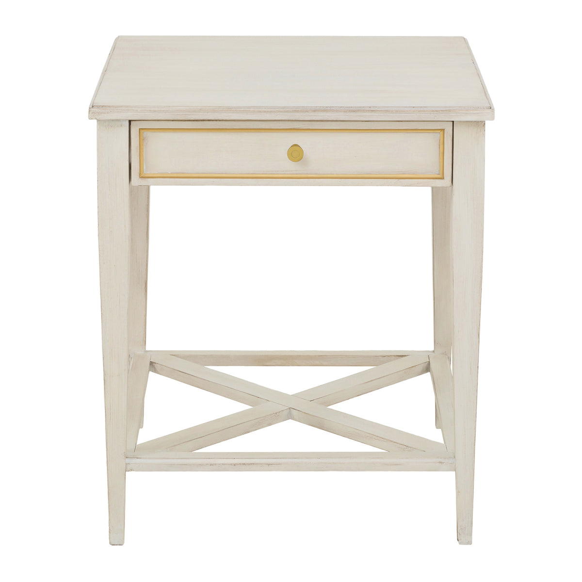 Fairfield Chair Matteo Linea Champagne Mist Rectangular One Drawer End Table Set of 2
