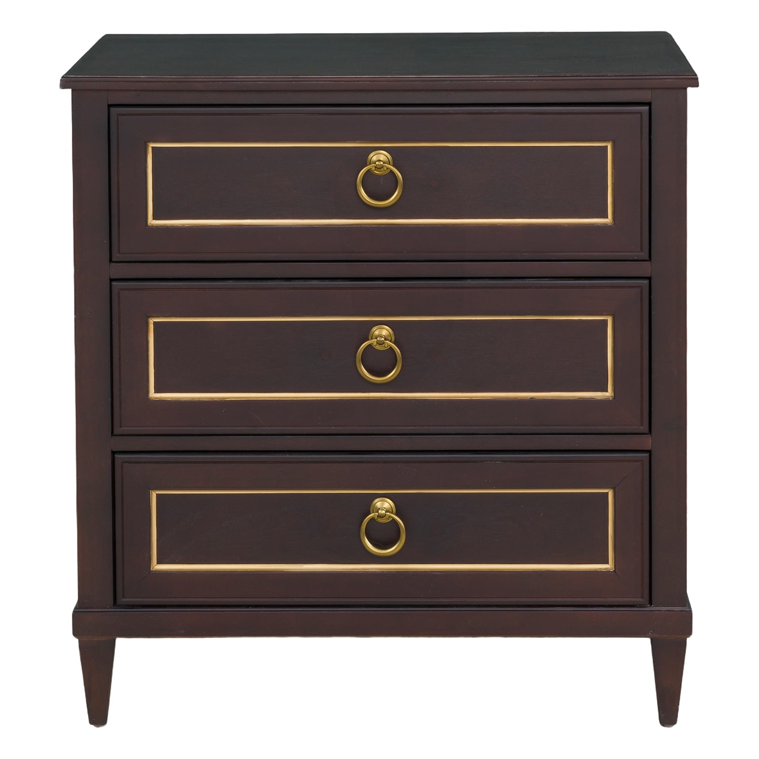 Fairfield Chair Matteo Palazzo Cafe Mocha Three Drawer Nightstand Set of 2