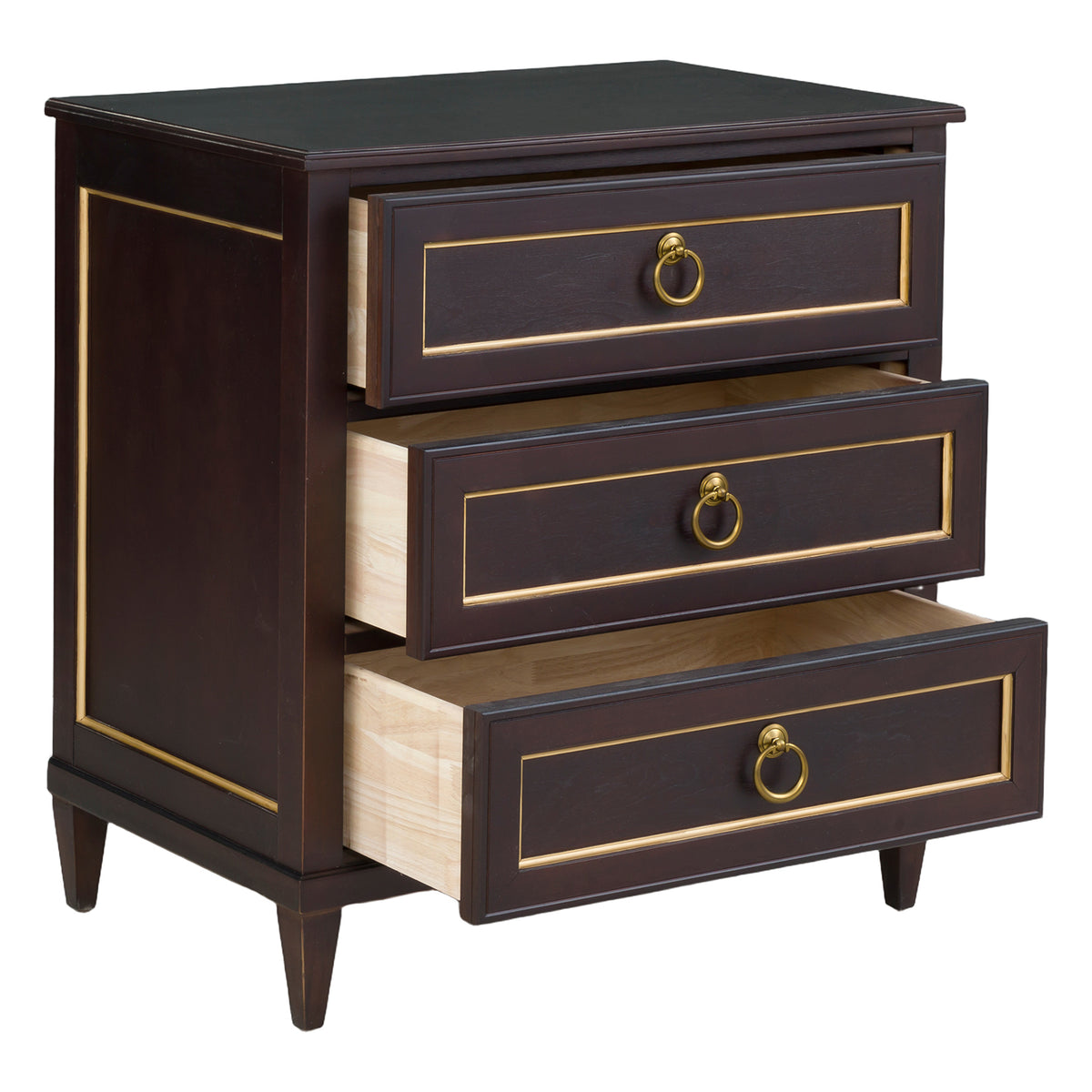 Fairfield Chair Matteo Palazzo Cafe Mocha Three Drawer Nightstand Set of 2