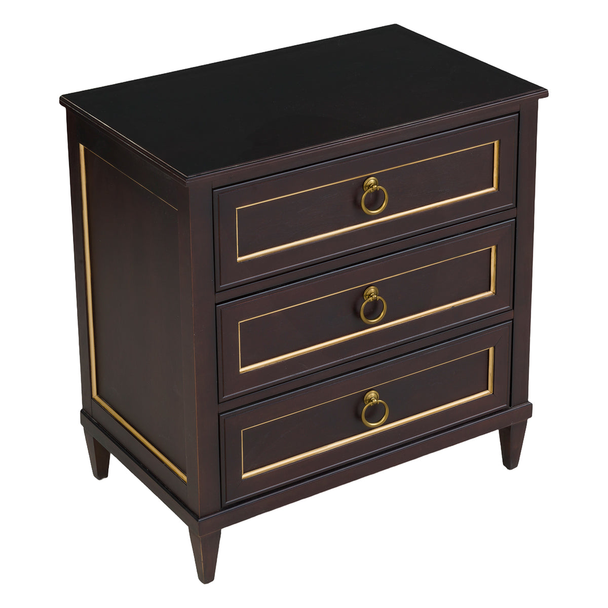 Fairfield Chair Matteo Palazzo Cafe Mocha Three Drawer Nightstand Set of 2