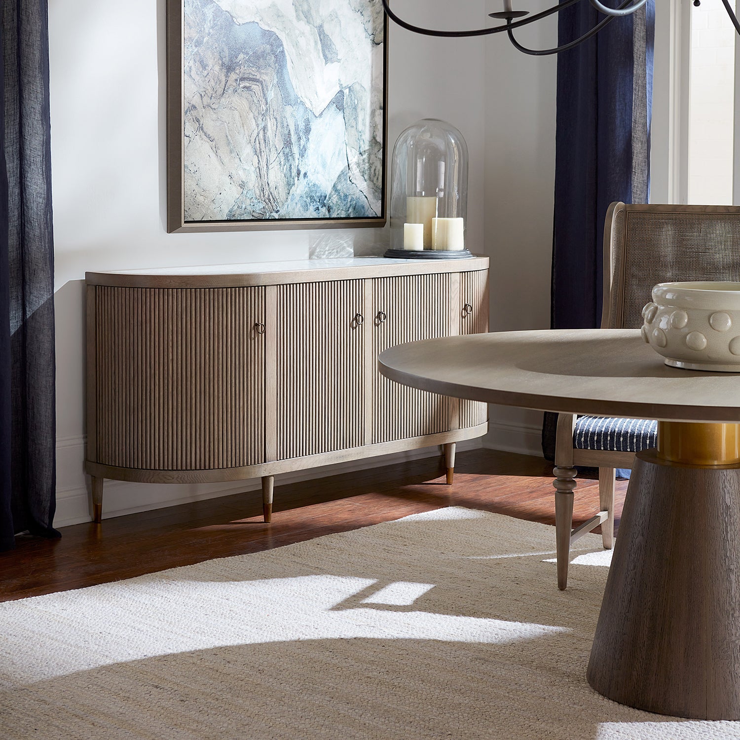 Everett Dining Table styling detail