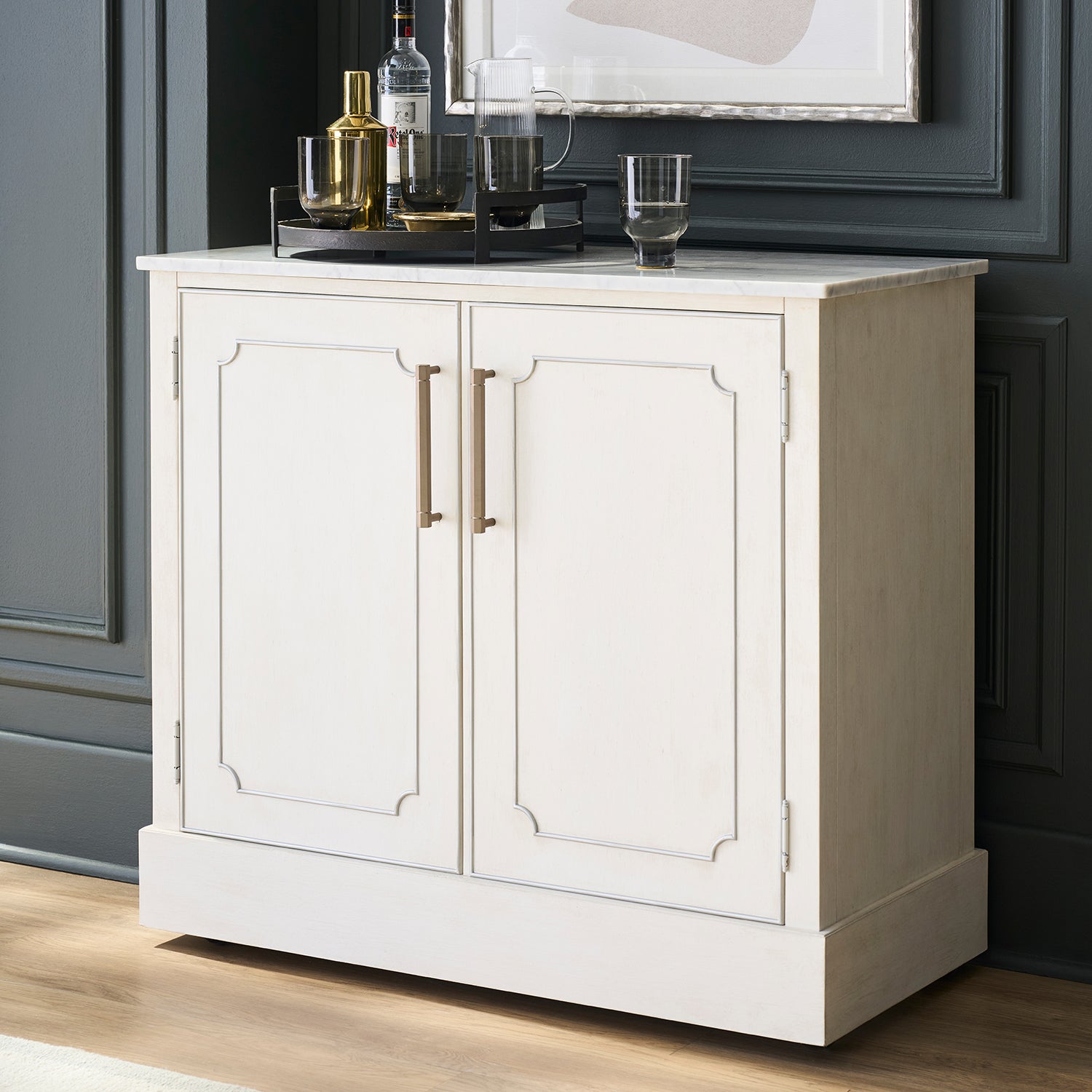 Fairfield Chair Camille Pewter Bar Cabinet — view 2