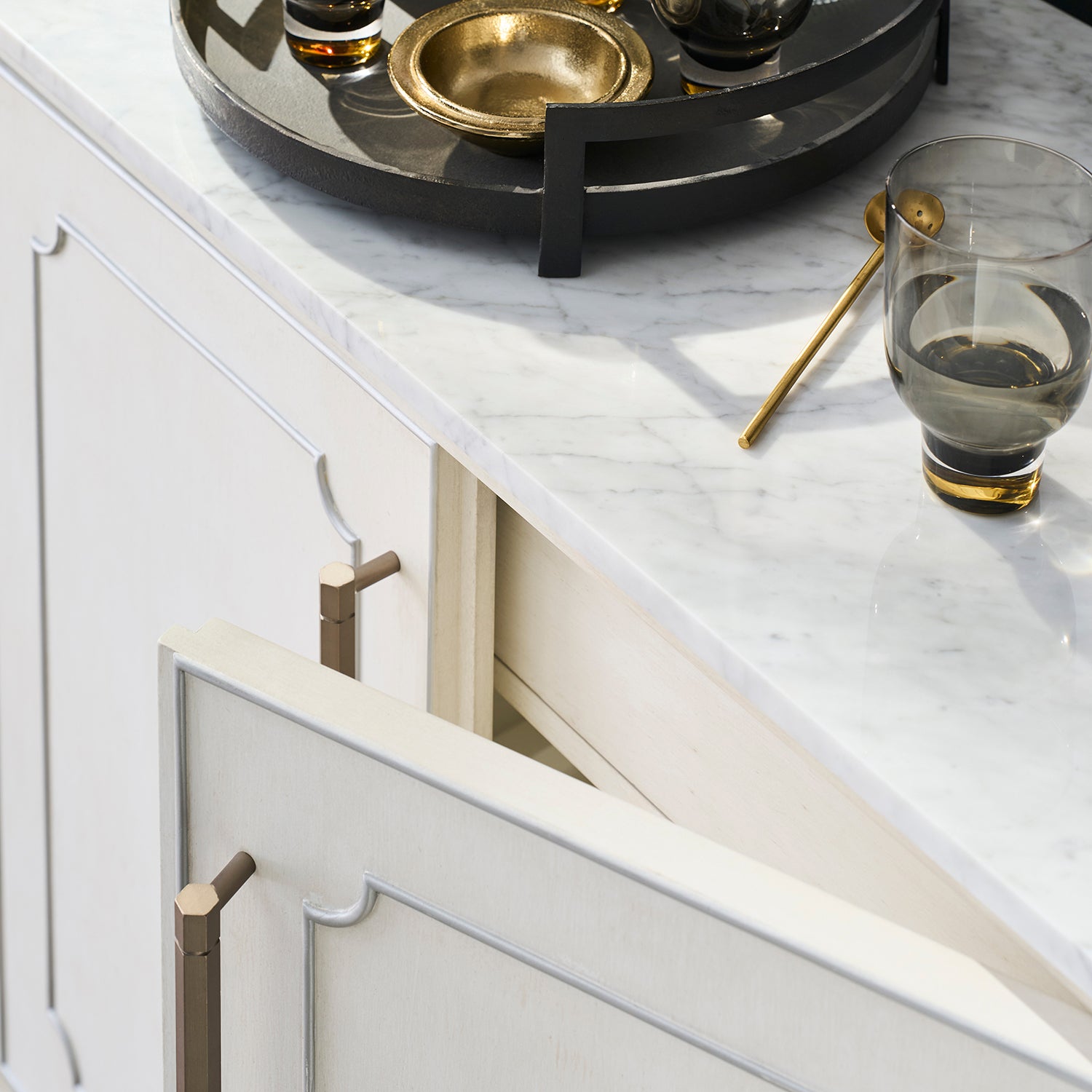 Fairfield Chair Camille Pewter Bar Cabinet — view 3