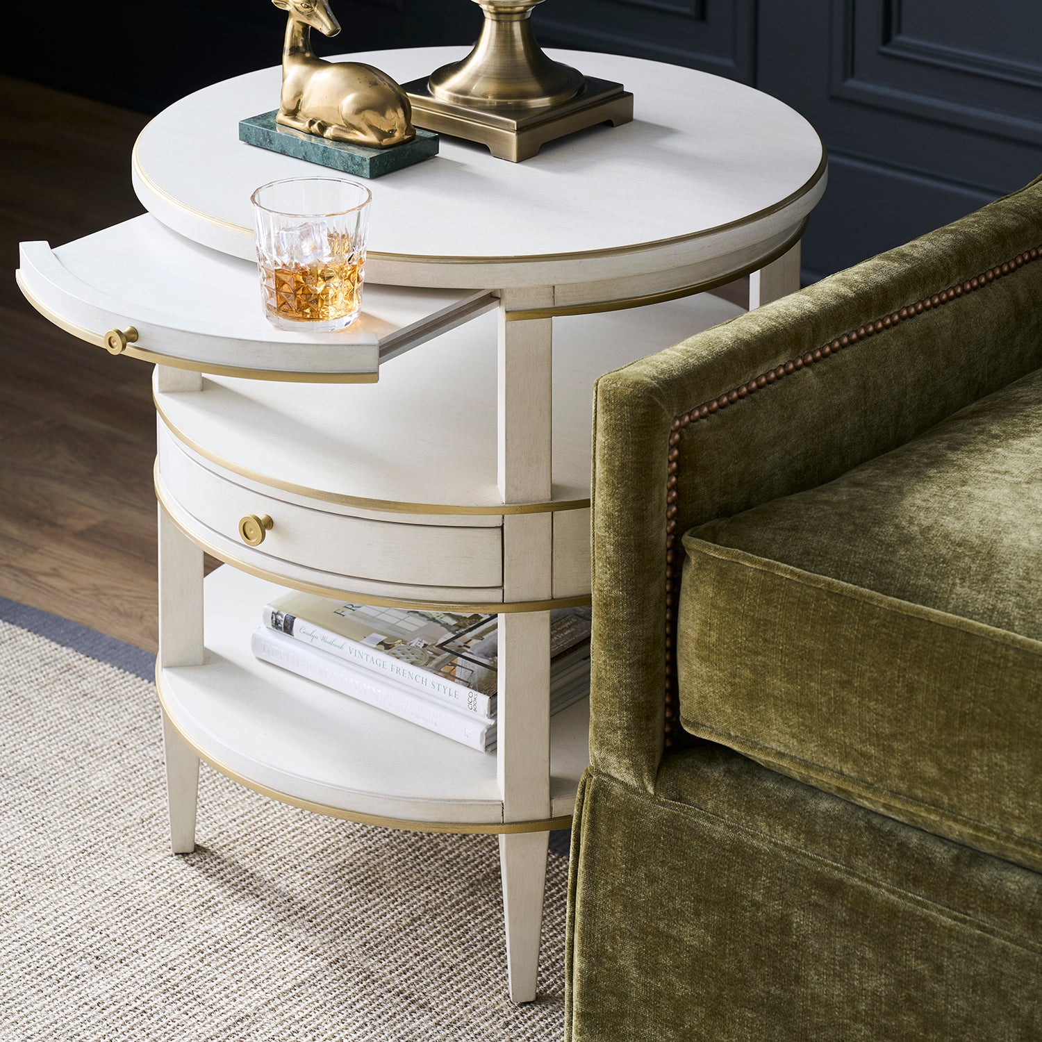 Fairfield Chair Camille Gold Round End Table Set of 2 — view 1