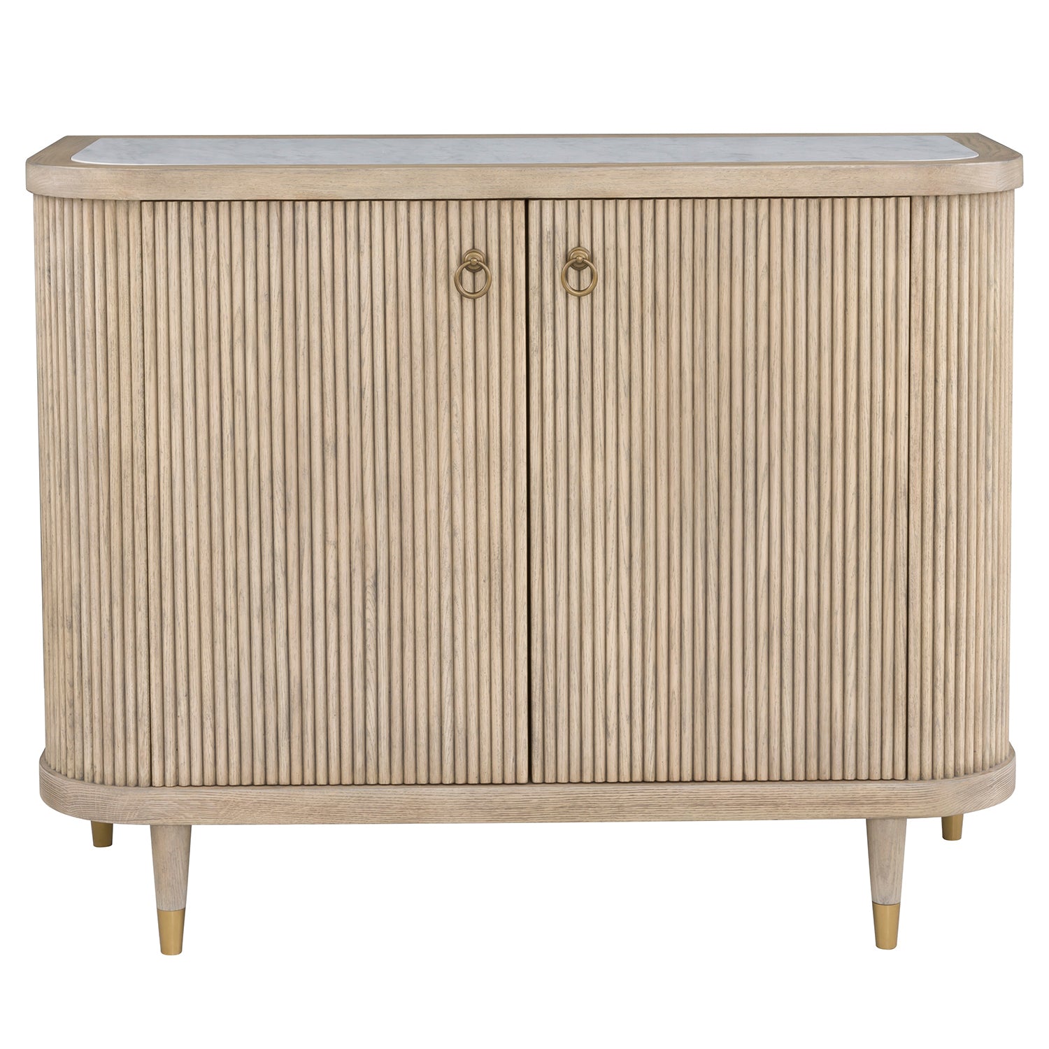 Everett Charcoal Demilune Credenza finish detail