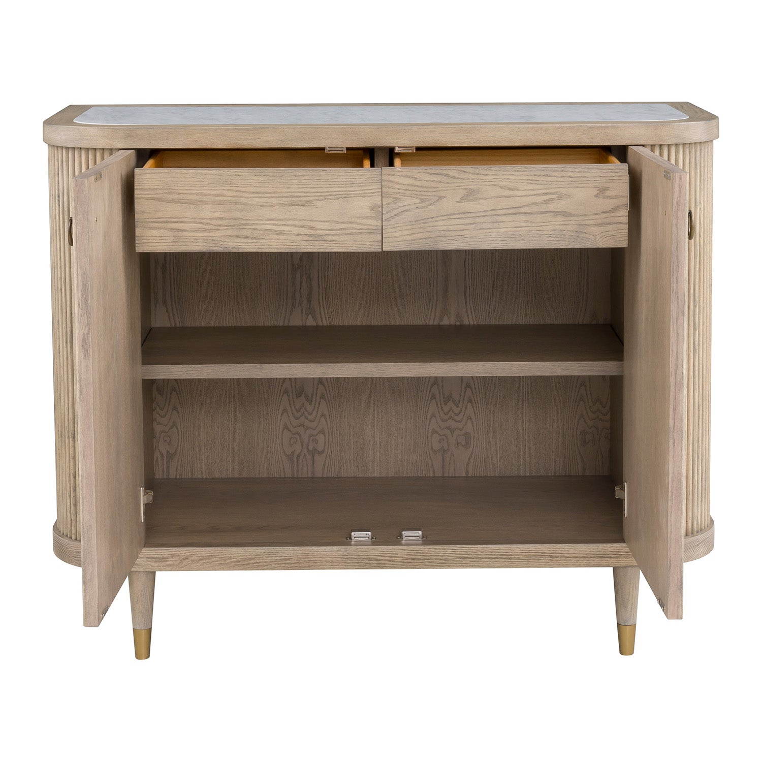 Fairfield Chair Everett Biscotti Demilune Credenza
