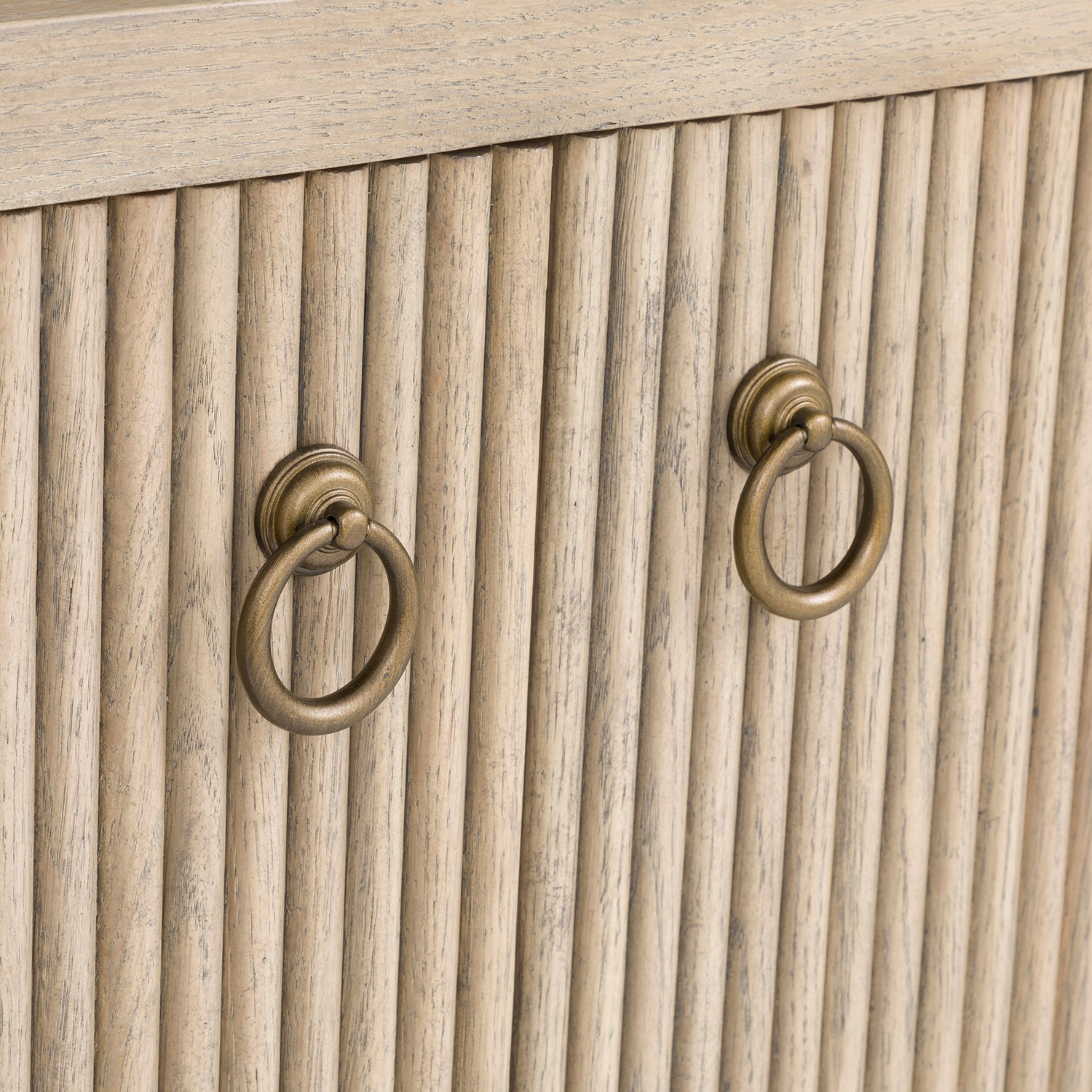 Everett Charcoal Demilune Credenza craftsmanship detail
