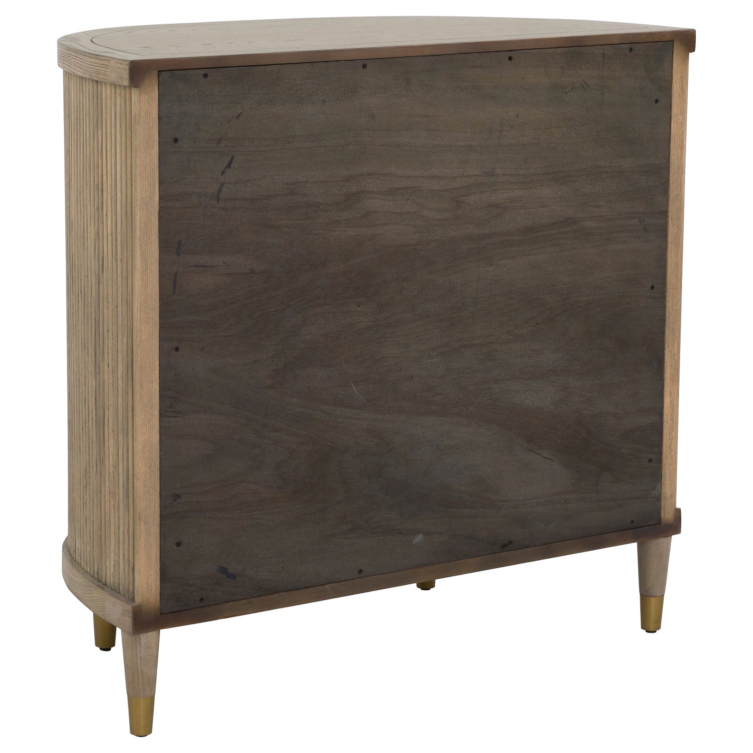 Everett Three Drawer Demilune Chest design detail