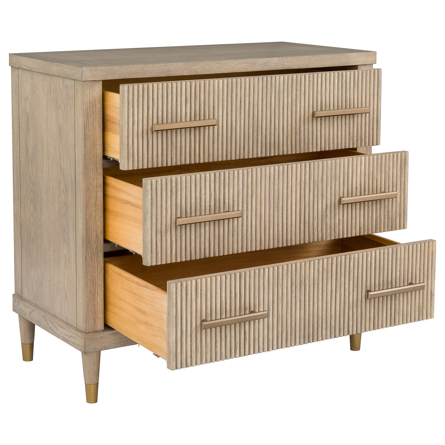 Everett Three Drawer Chest material close-up