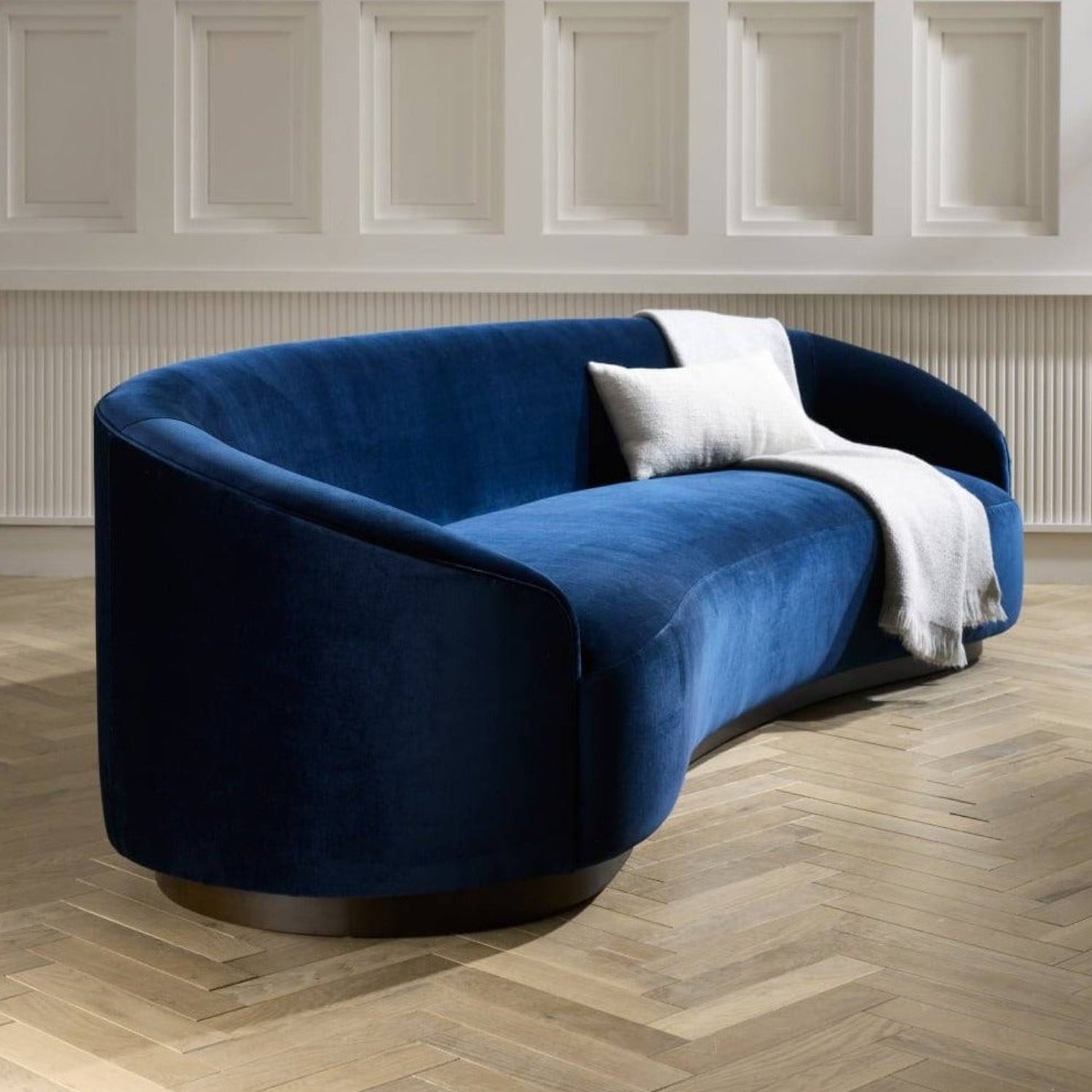 Arteriors Turner Indigo Velvet Sofa