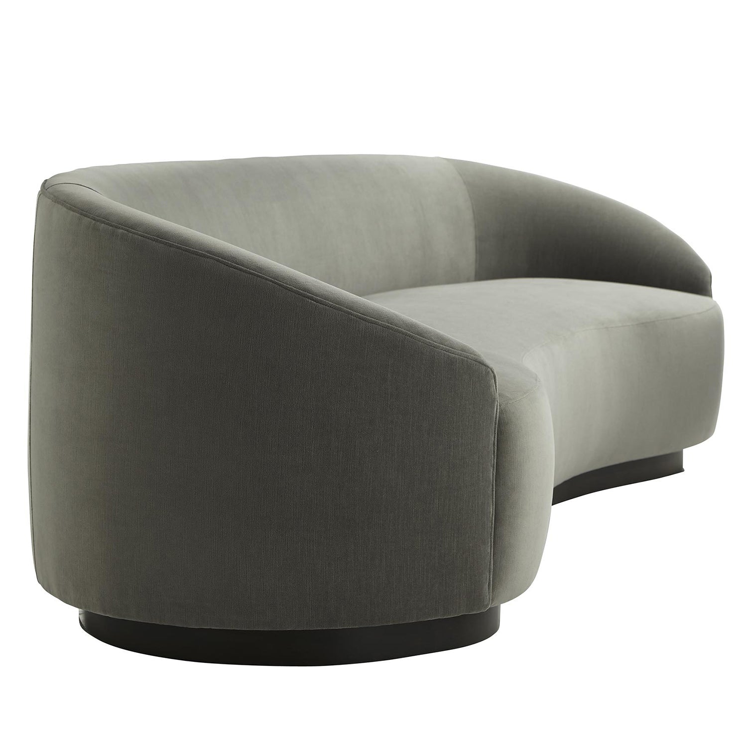 Arteriors Turner Sharkskin Velvet Gray Ash Sofa