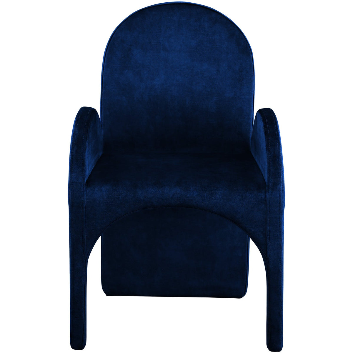Summer Navy Velvet Upholstered Dining Arm Chair Set of 2