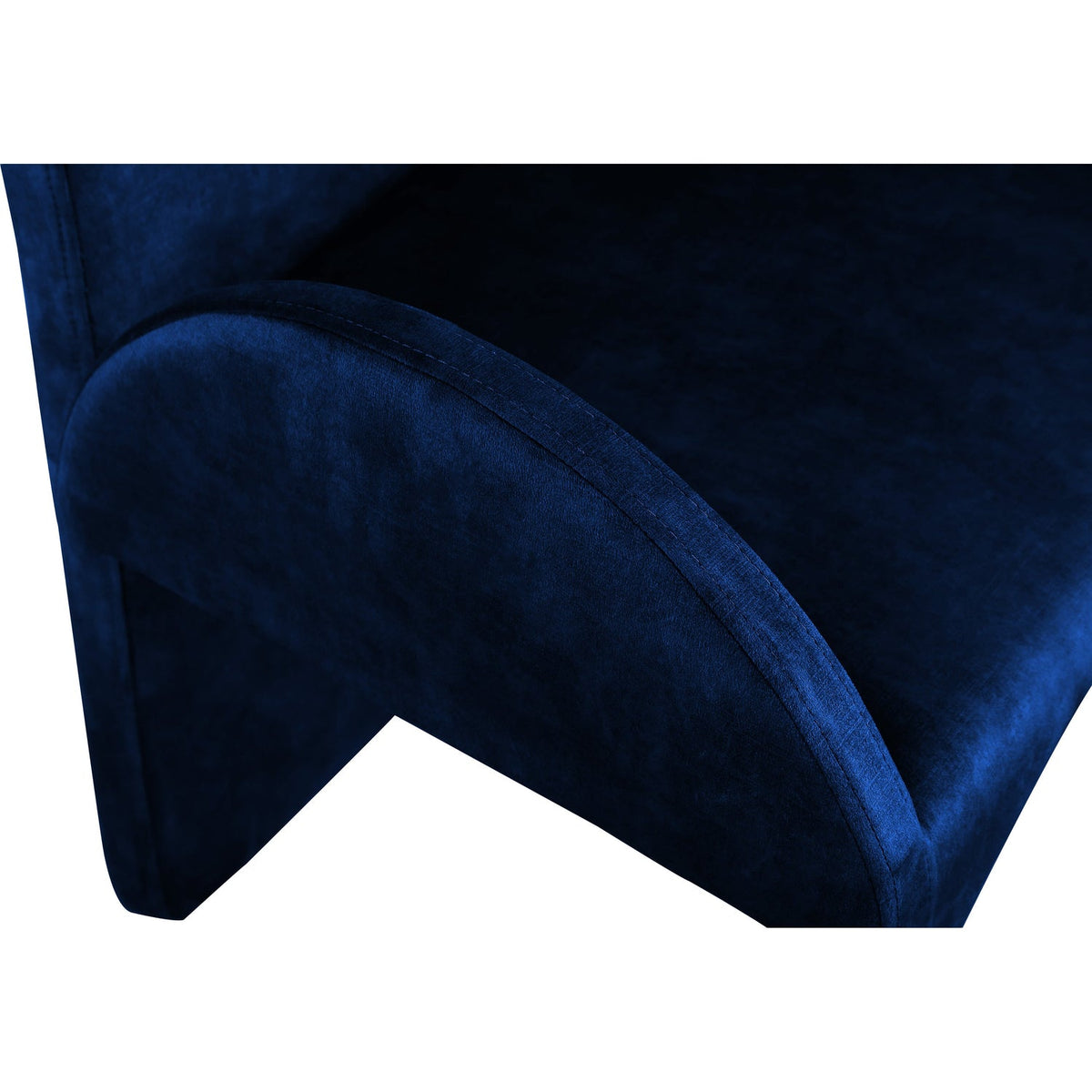 Summer Navy Velvet Upholstered Dining Arm Chair Set of 2