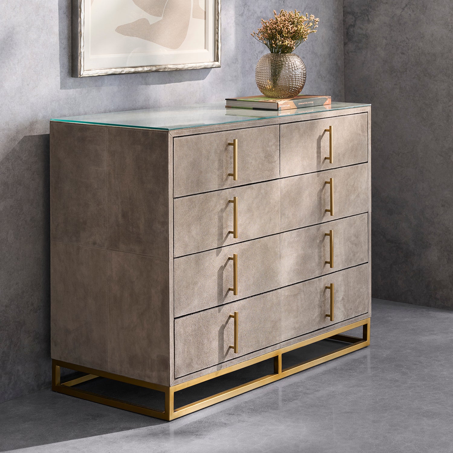 Hyde Five Drawer Chest finish detail