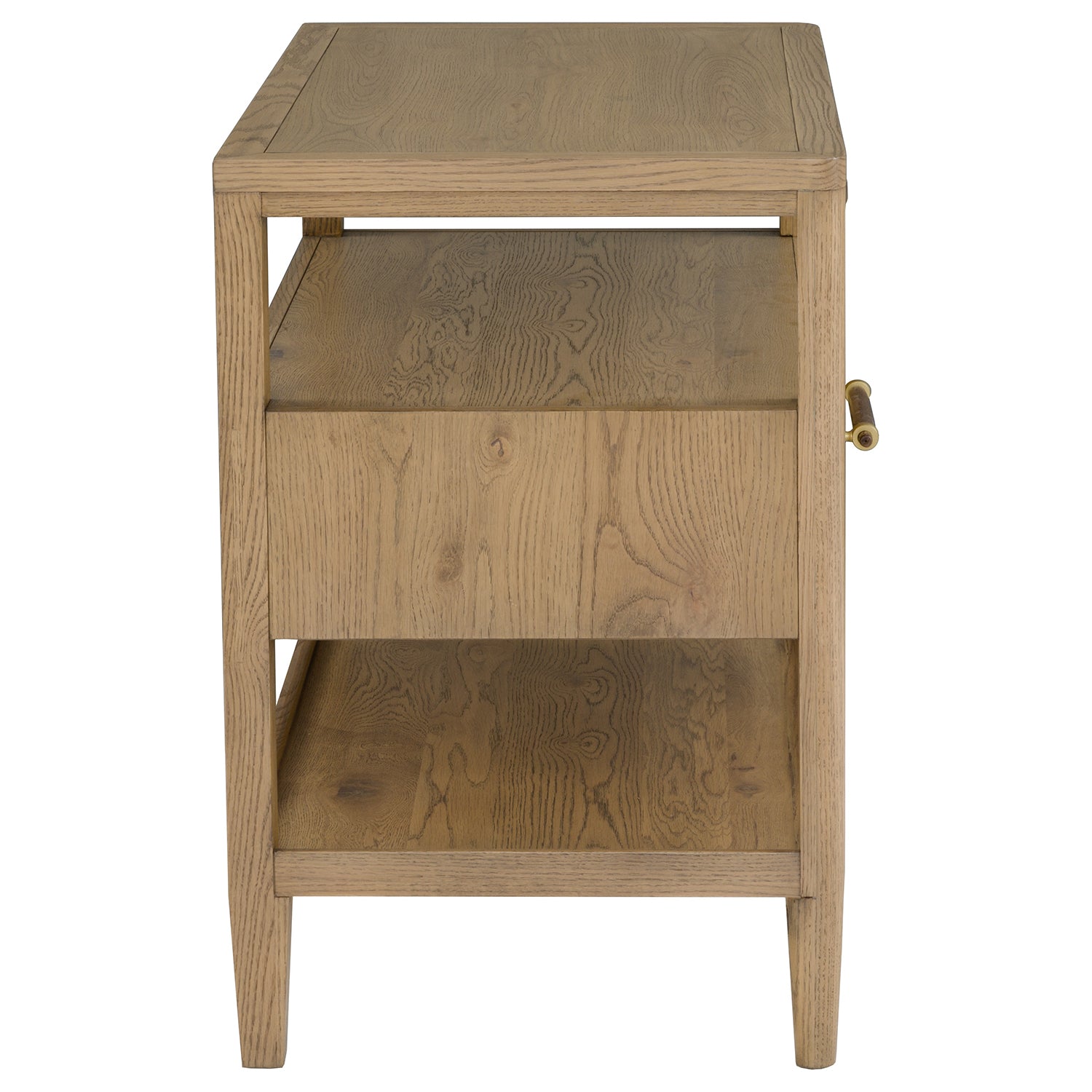 Maxwell Sunlit Oak Nightstand Set of 2 craftsmanship detail
