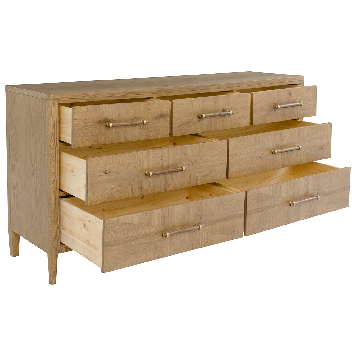 Maxwell Sunlit Oak Dresser design detail