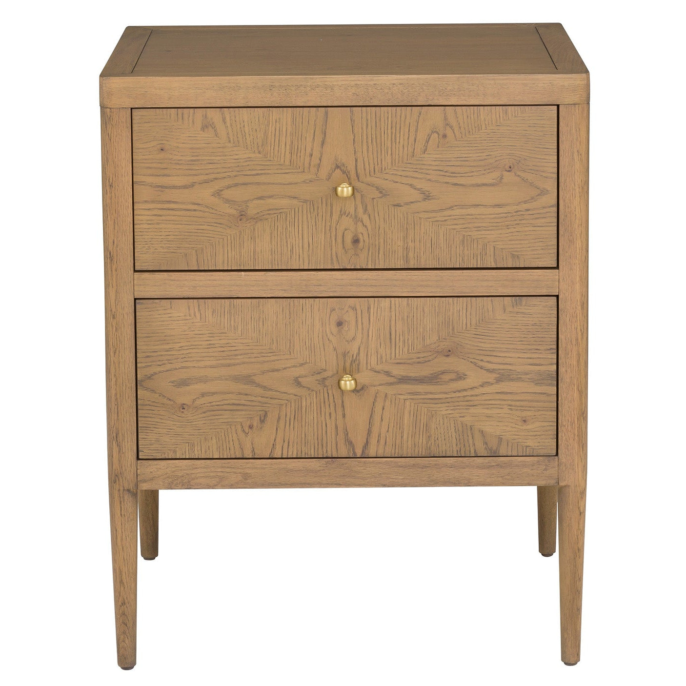 Fairfield Chair Maxwell Sunlit Oak 2-Drawer Petite Nightstand Set of 2