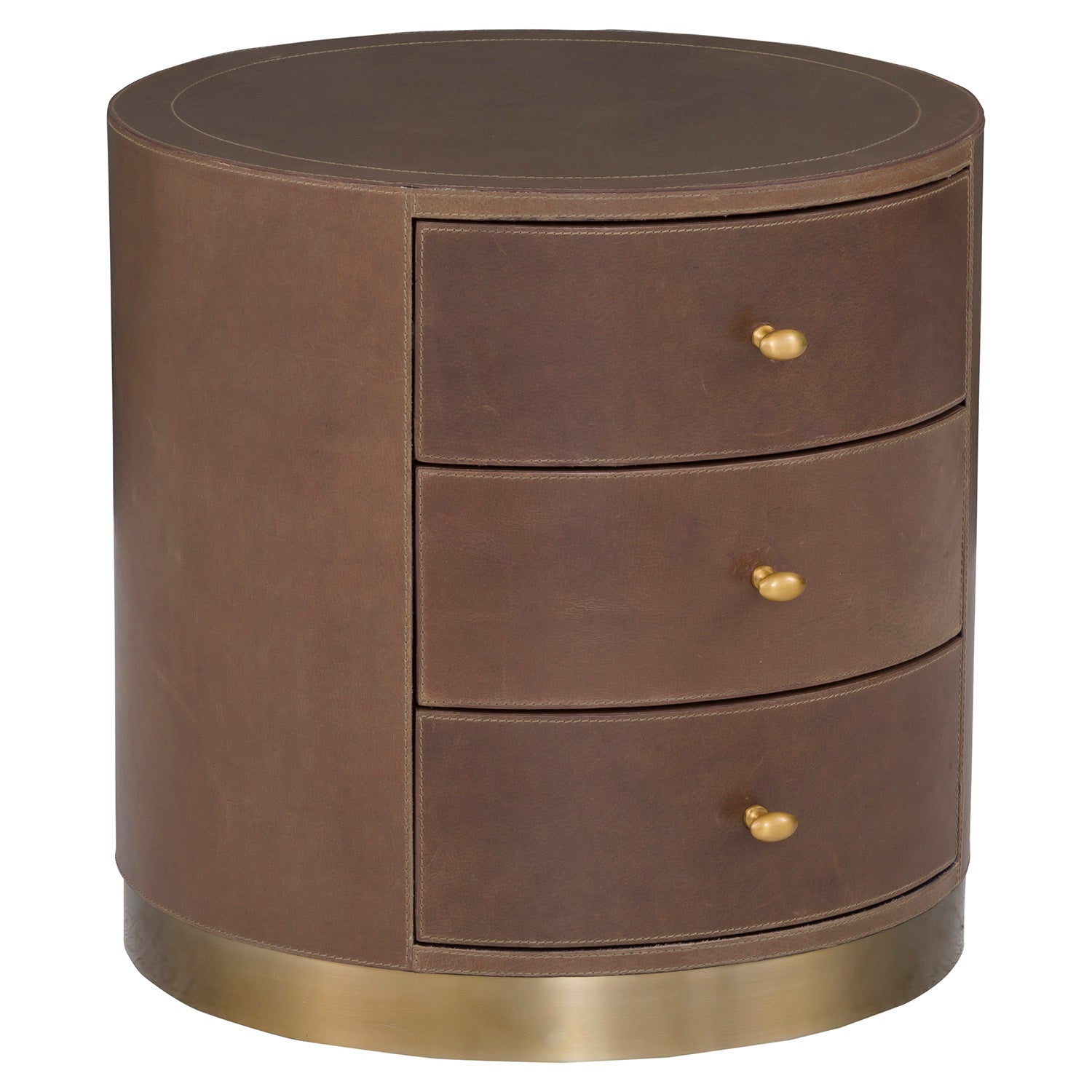Fairfield Chair Dimitri Three Drawer Round End Table Set of 2 — view 1