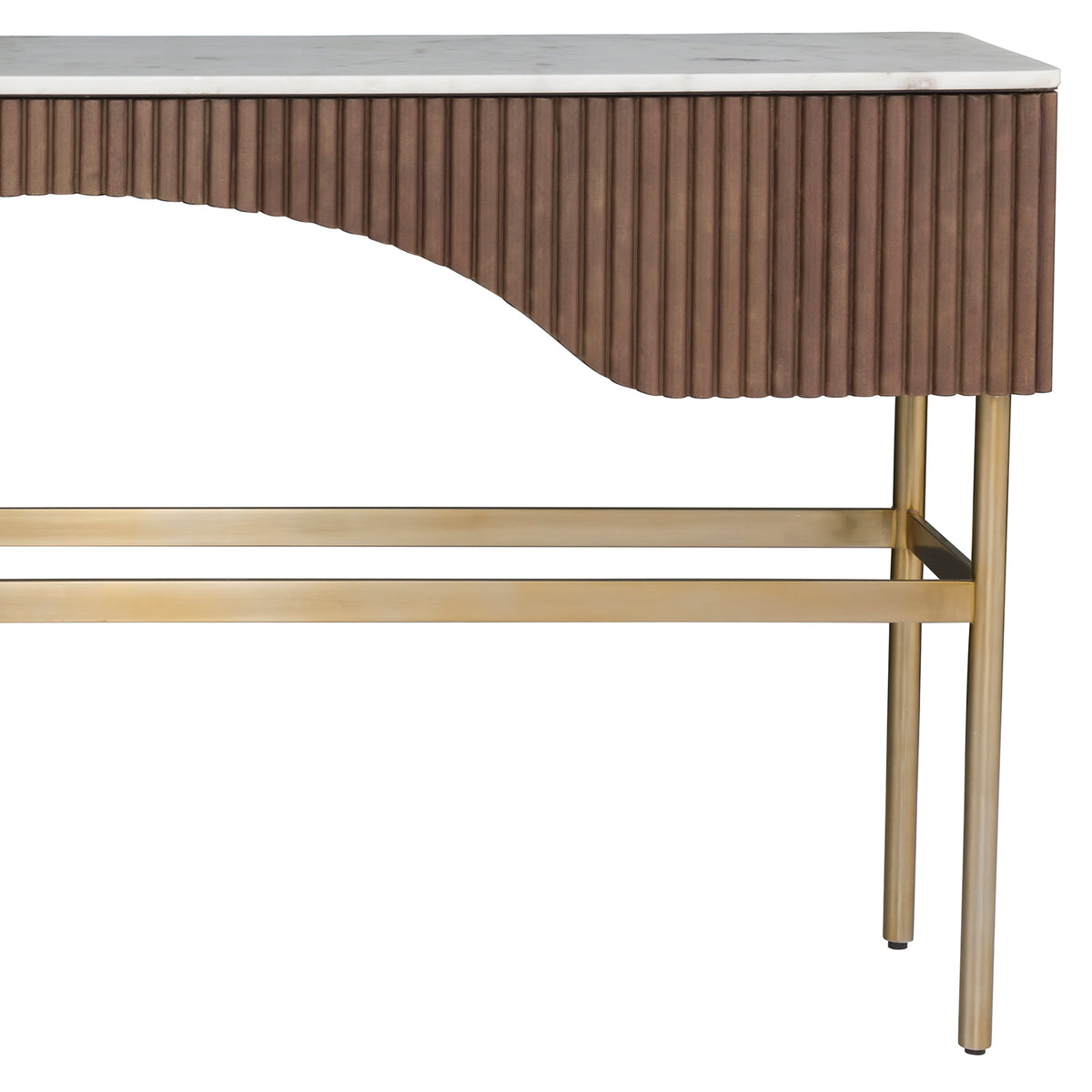 Fairfield Chair Dimitri Leather Wrapped Rectangular Console Table