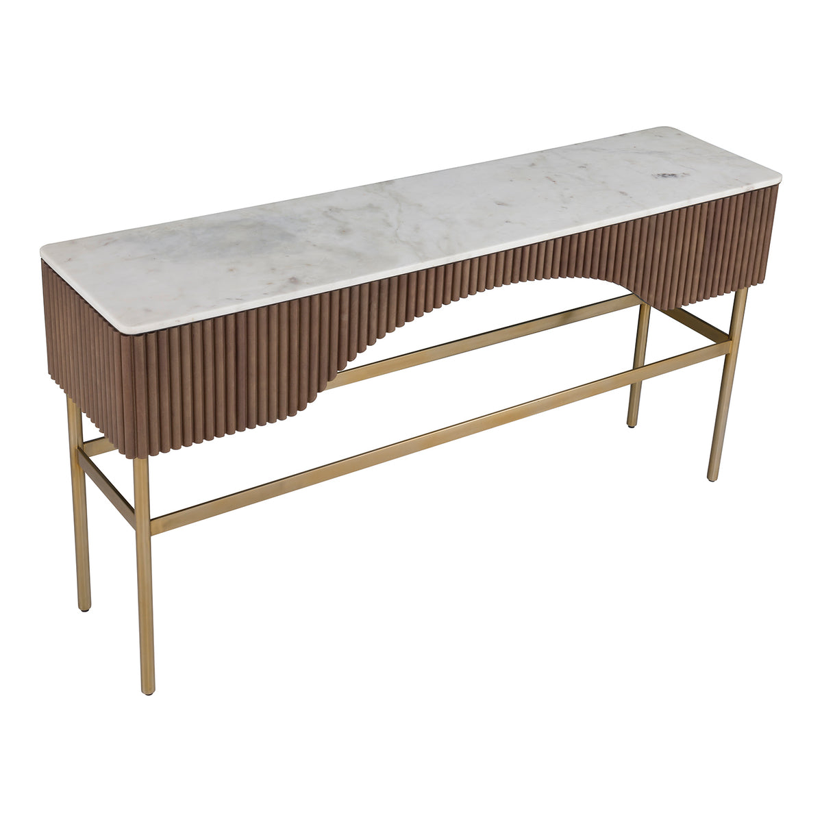 Fairfield Chair Dimitri Leather Wrapped Rectangular Console Table
