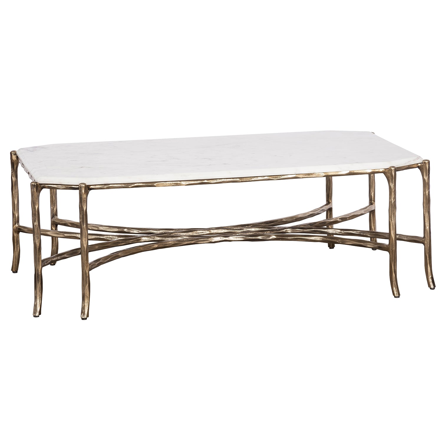 Monier Stone Cocktail Table in Antique Gold