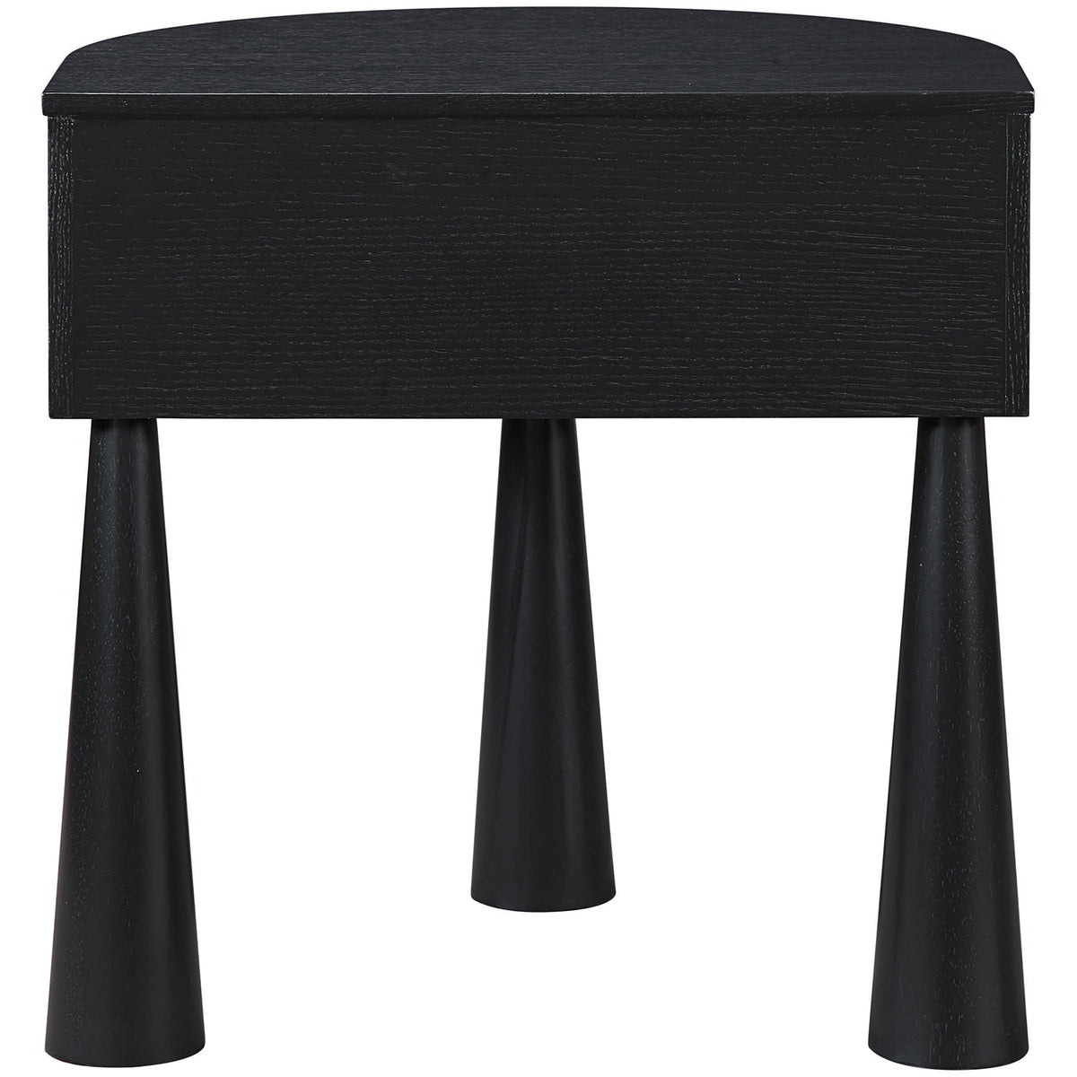 Oasis 23.75in Black Acacia Veneer And Solid Wood Nightstand Set of 2