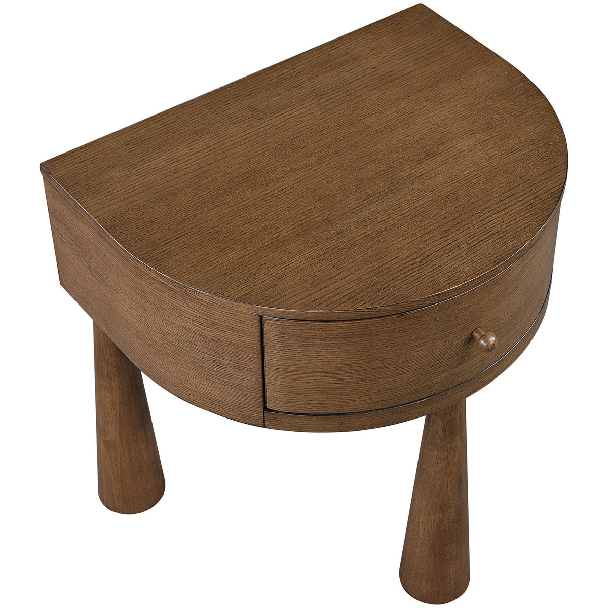 Oasis 23.75in Brown Acacia Veneer And Solid Wood Nightstand Set of 2