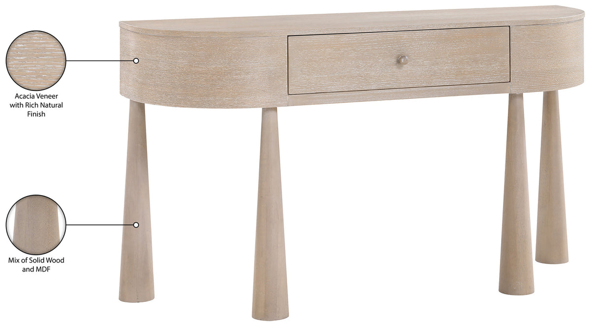 Oasis Natural Acacia Veneer And Solid Wood Console Table
