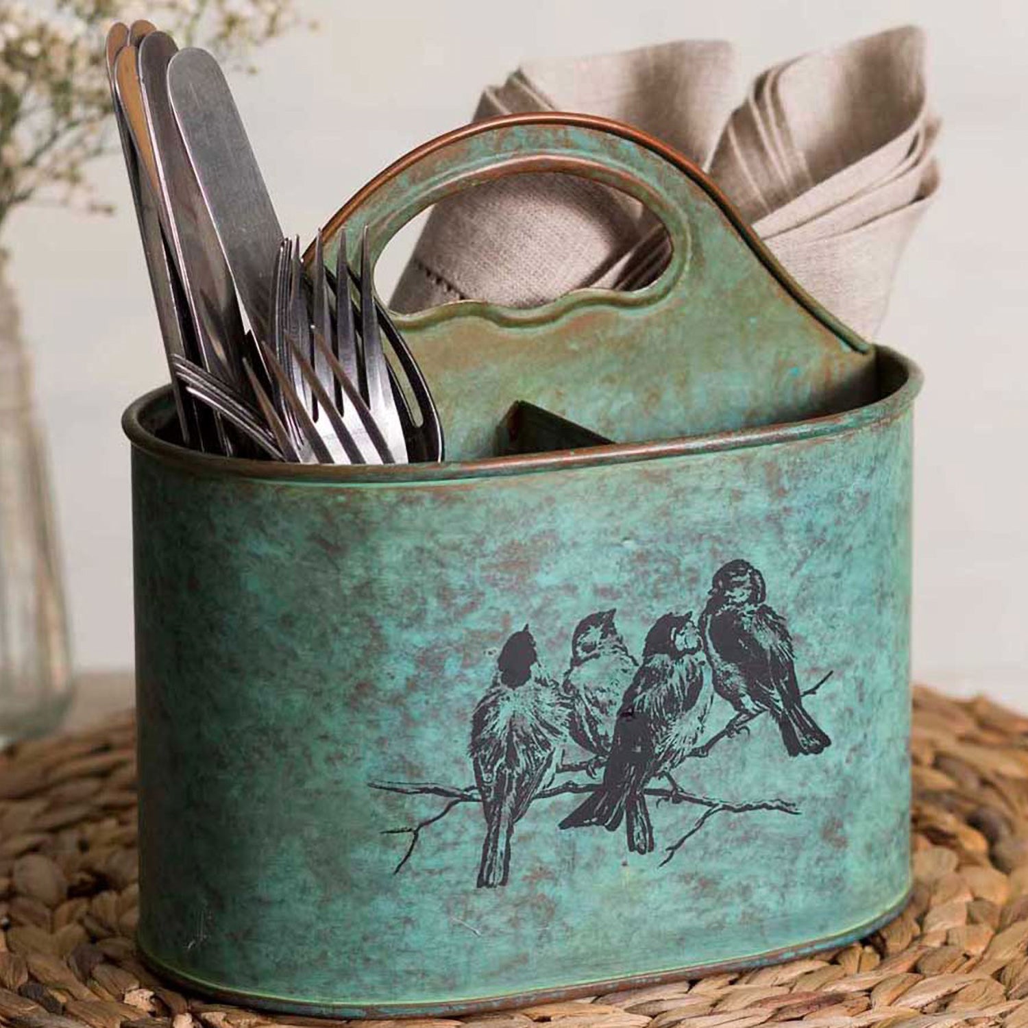 Songbirds Divided Caddy Set of 2