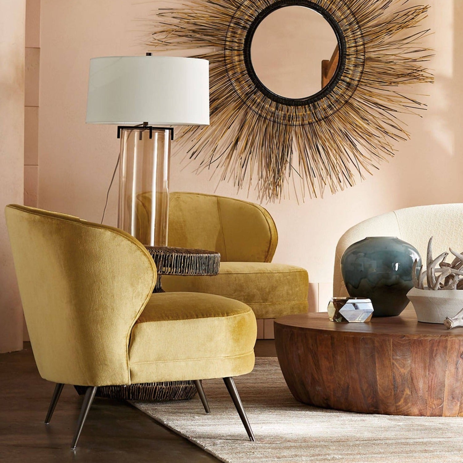 Arteriors Kitts Marigold Velvet Chair