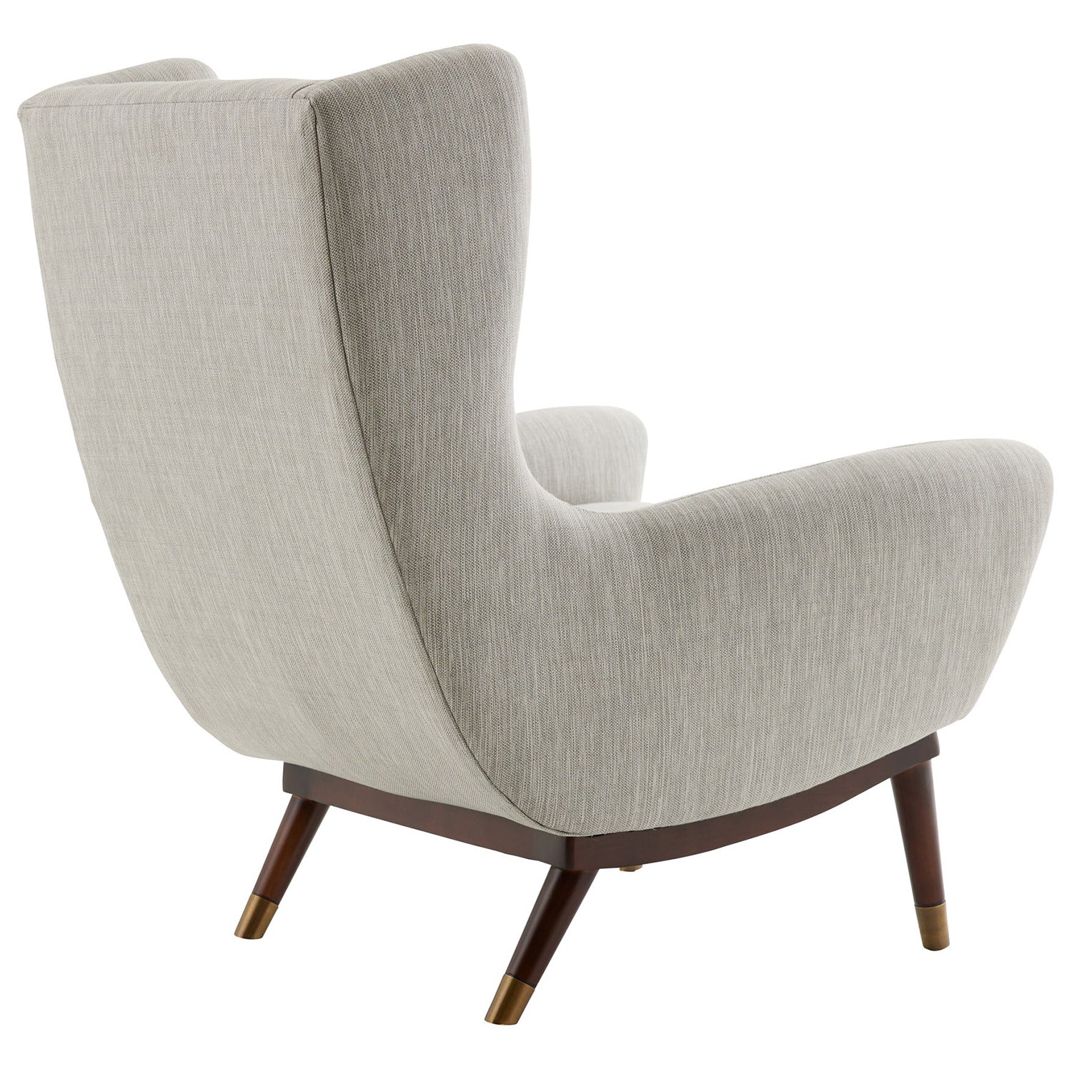 Arteriors Ophelia Fossil Tweed Dark Walnut Lounge Chair