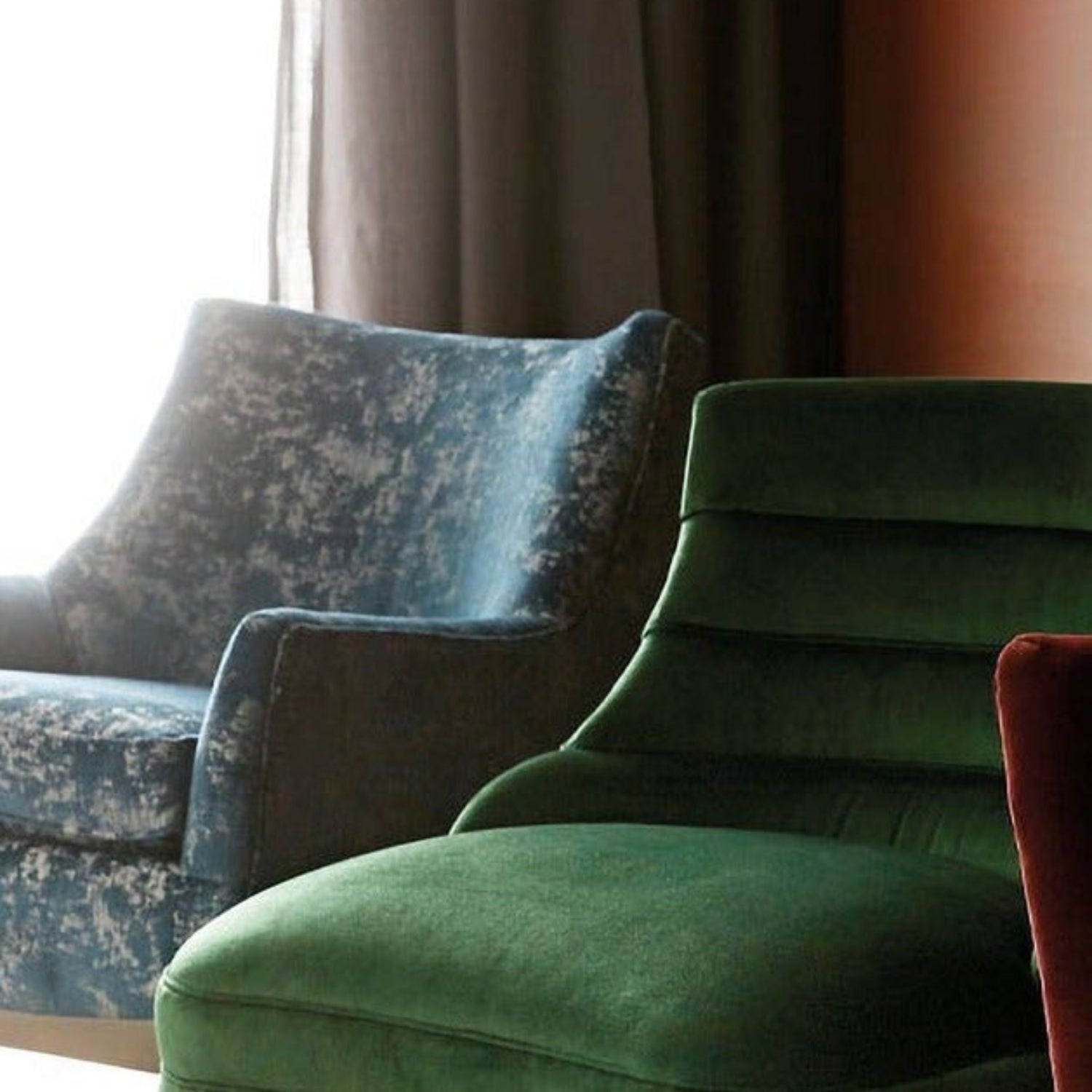 Arteriors Ferguson Peacock Chenille Chair