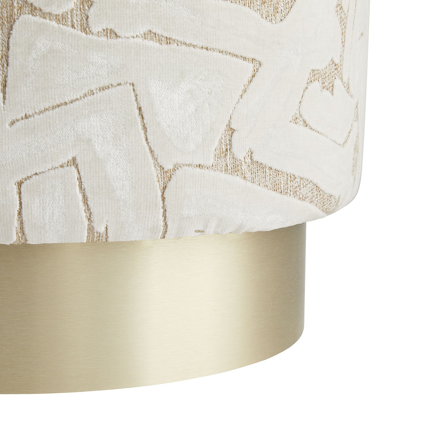 Arteriors Avalon Swiss Coffee Champagne Swivel Ottoman