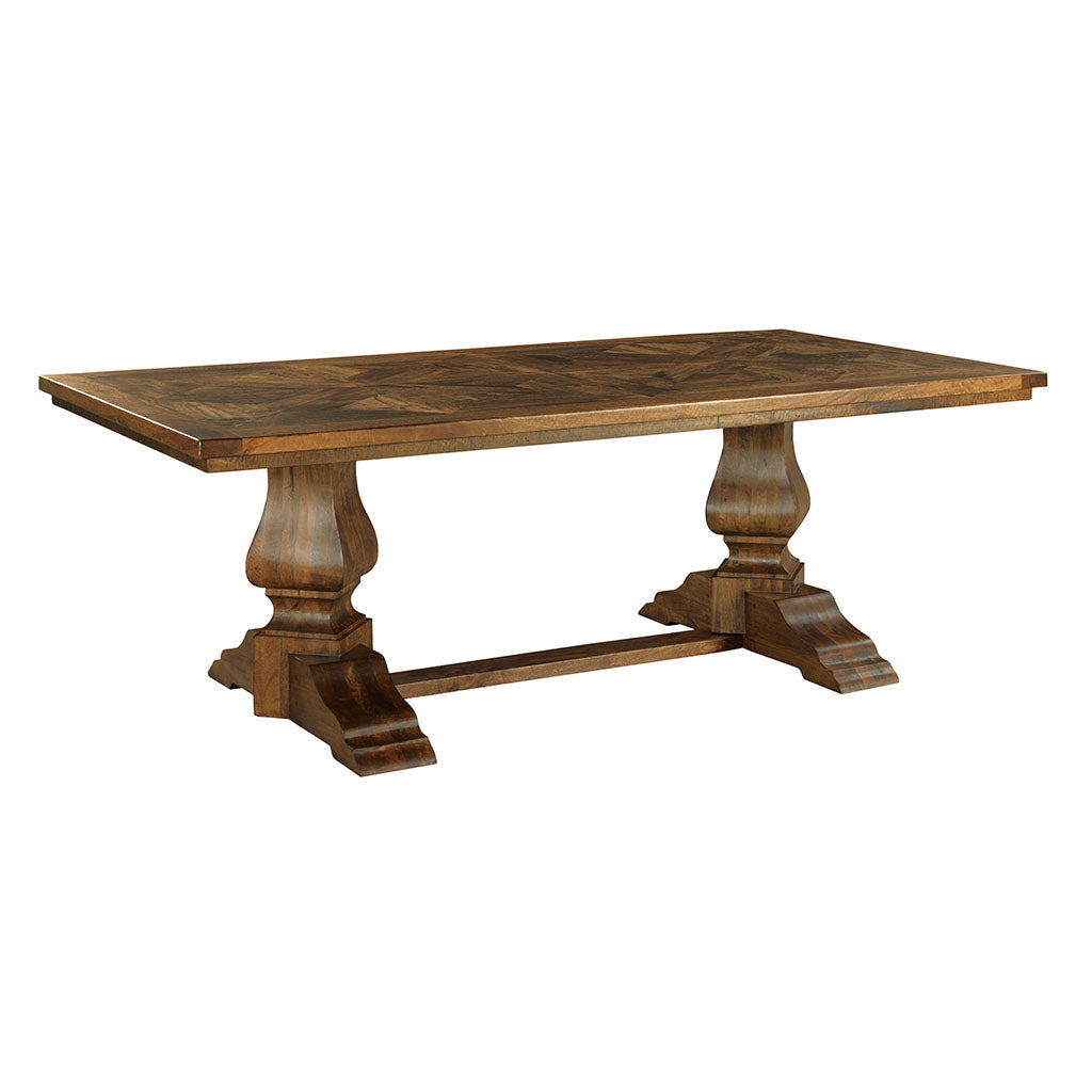 Fairfield Chair St. Florian Double Pedestal Dining Table in Charred Ecru
