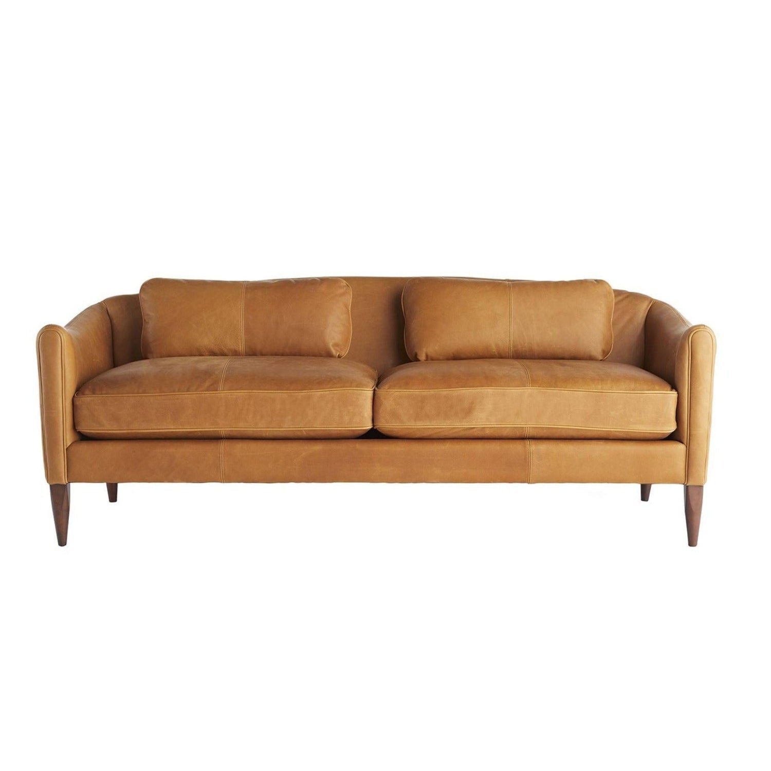 Arteriors Vincent Butterscotch Leather Sofa