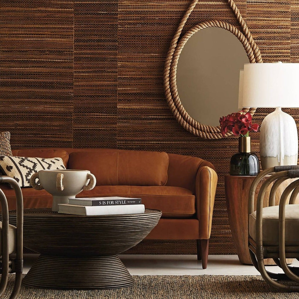 Arteriors Vincent Butterscotch Leather Sofa
