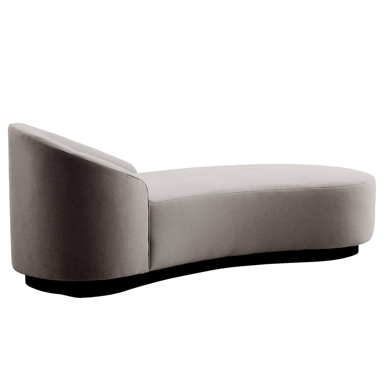Arteriors Turner Sharkskin Velvet Gray Ash Right Arm Chaise