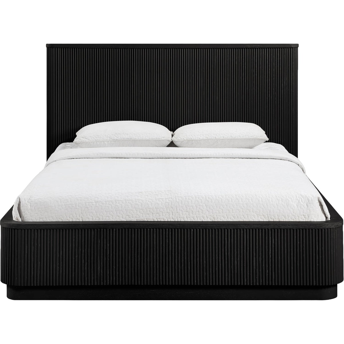 Astrid Black Solid Wood And Oak Veneer Bed