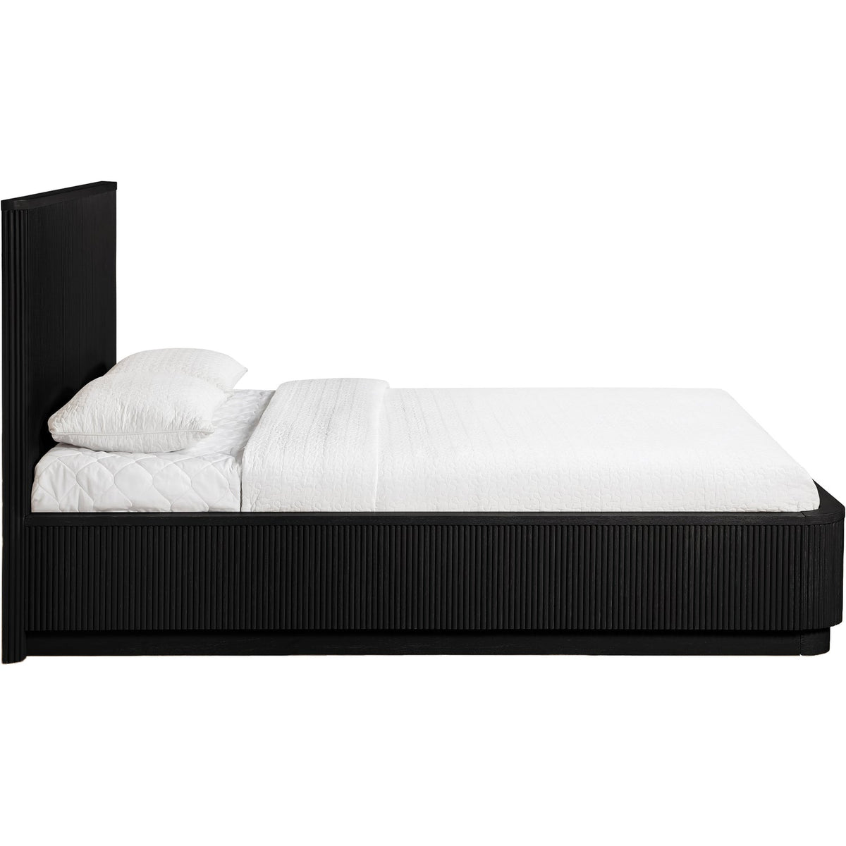 Astrid Black Solid Wood And Oak Veneer Bed