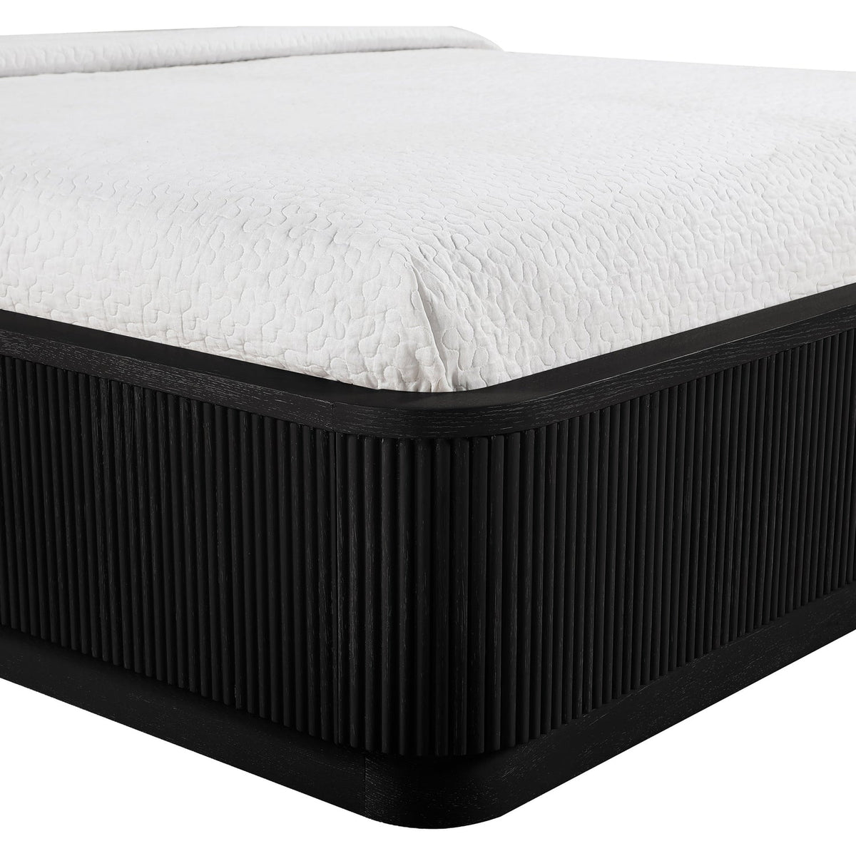Astrid Black Solid Wood And Oak Veneer Bed