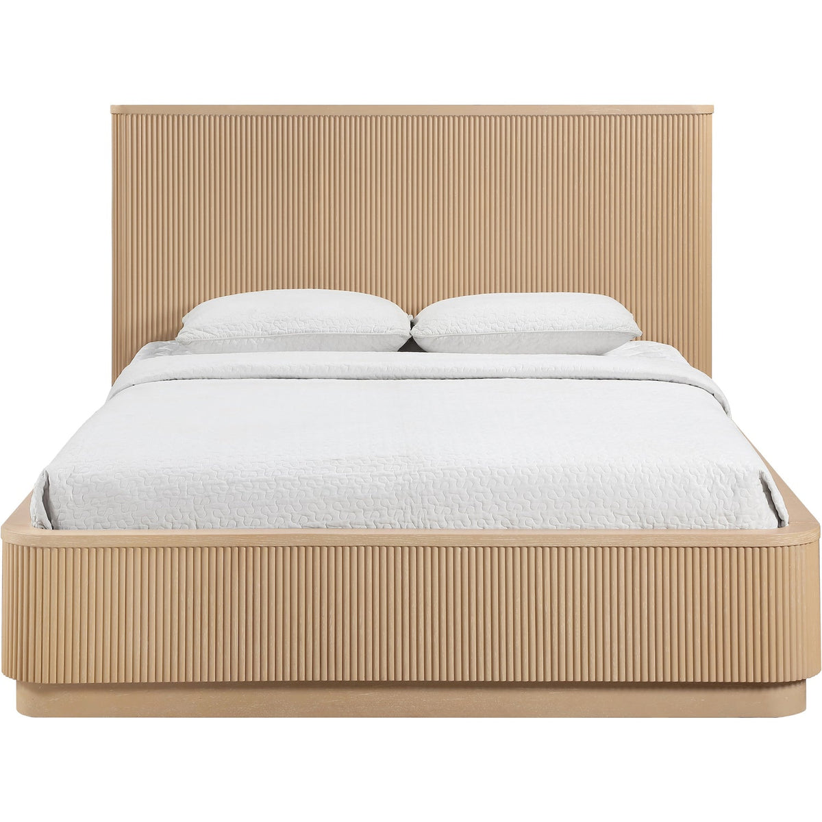 Astrid Natural Solid Wood And Oak Veneer Bed
