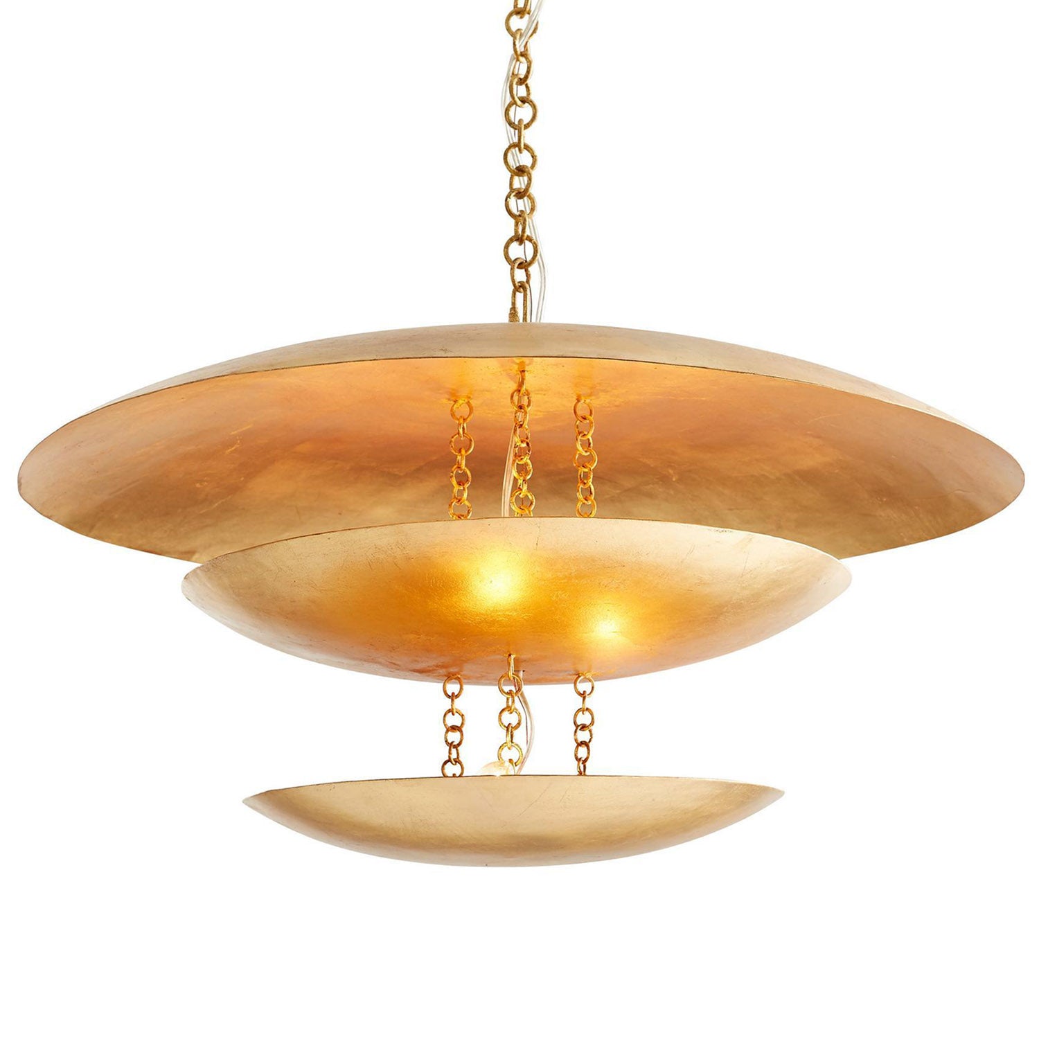 Arteriors Florko Gold Leaf Chandelier