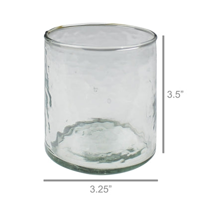 Reed Lowball Drinking Glass Set of 4