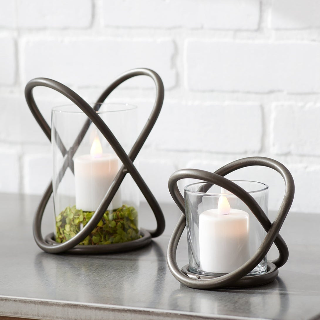 Modern Metal Votive Holder Set of 2