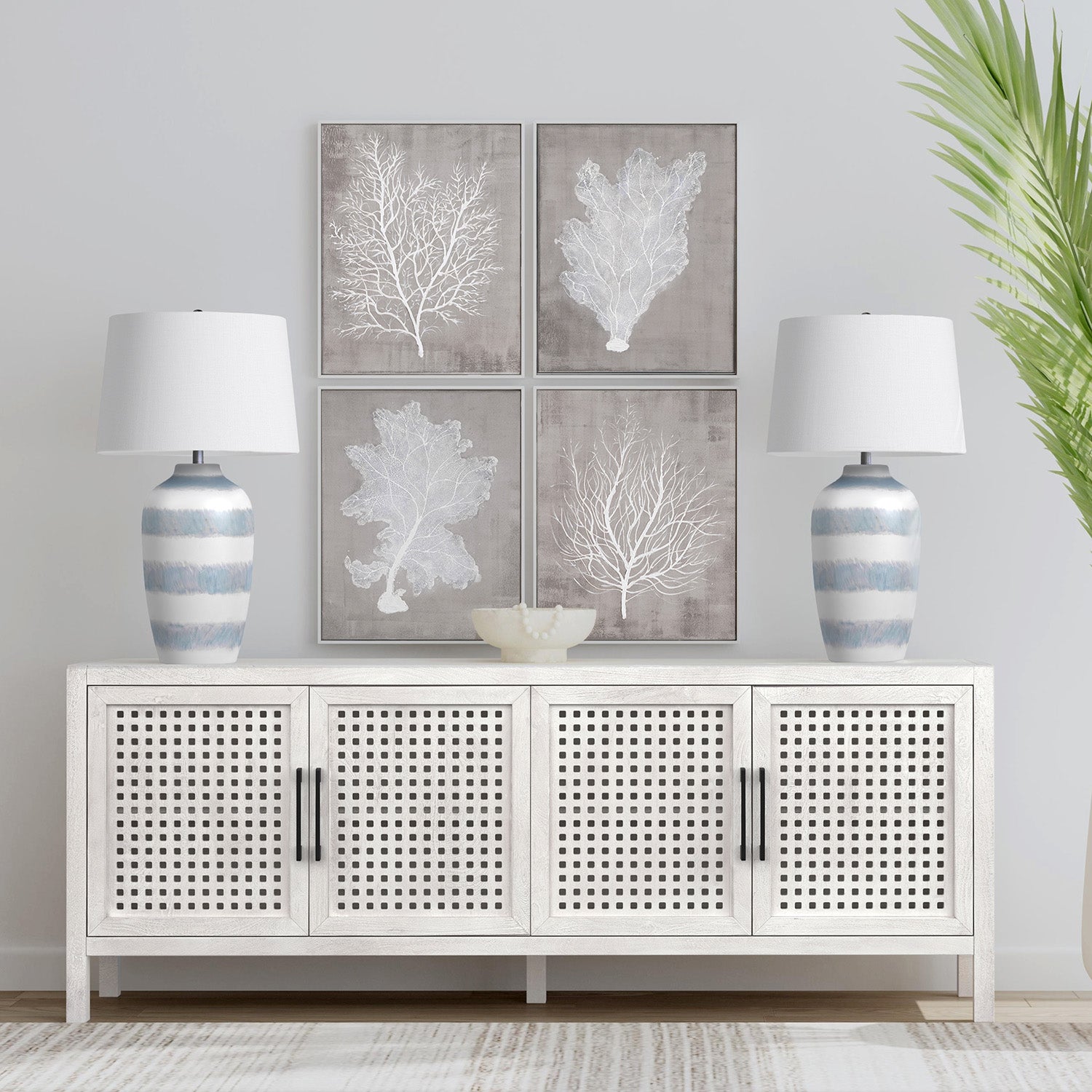 Bassett Mirror Pentak White Server