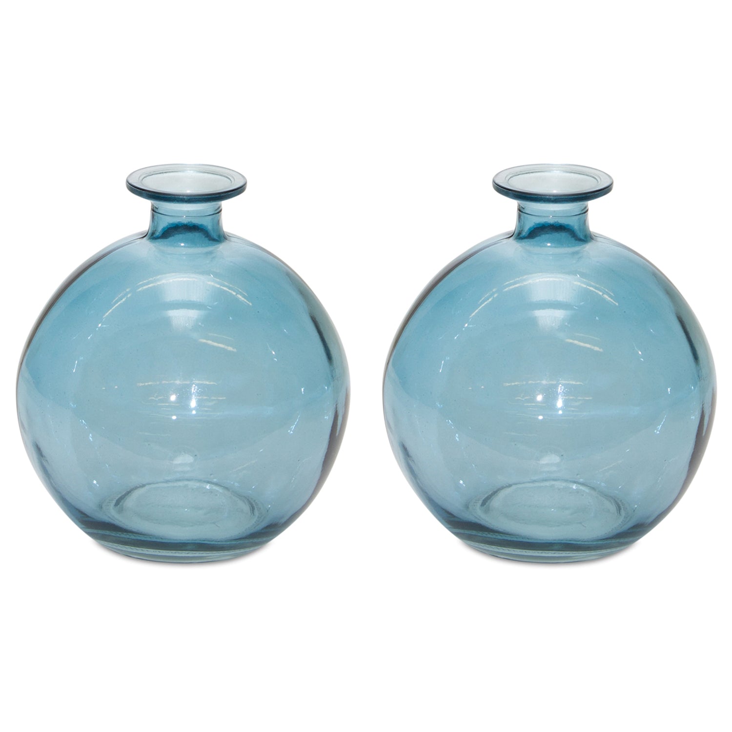 Glass Bubble Vase Set of 2