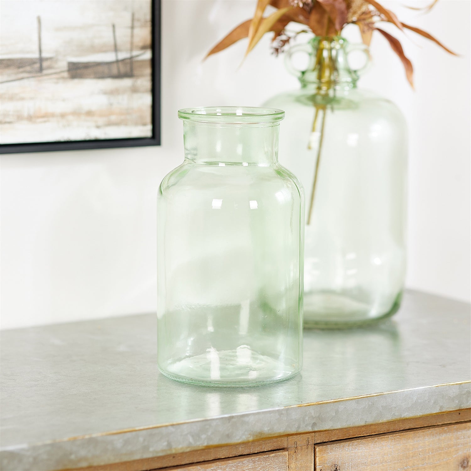 Sage Green Glass Vase