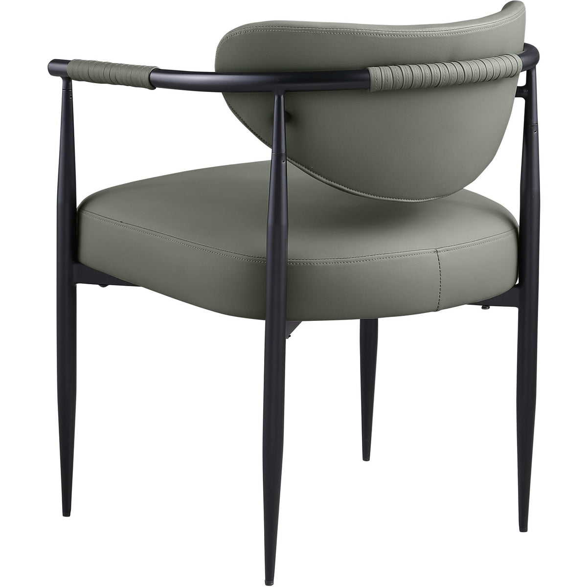 Virella Olive Vegan Leather Upholstered Dining Chair Set of 2