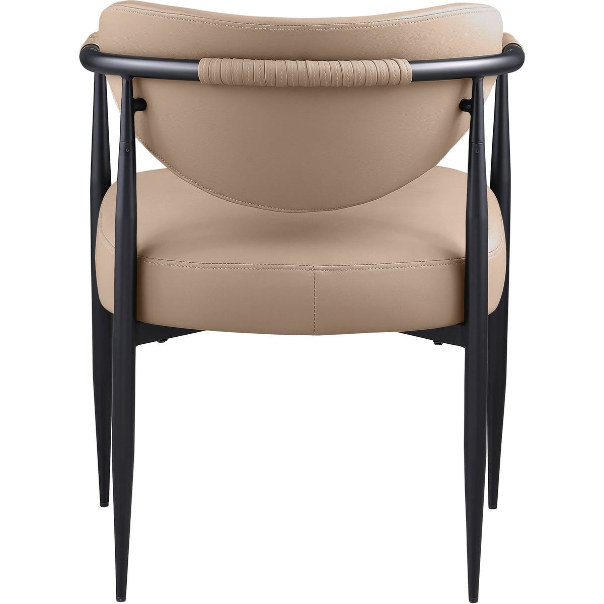 Virella Tan Vegan Leather Upholstered Dining Chair Set of 2