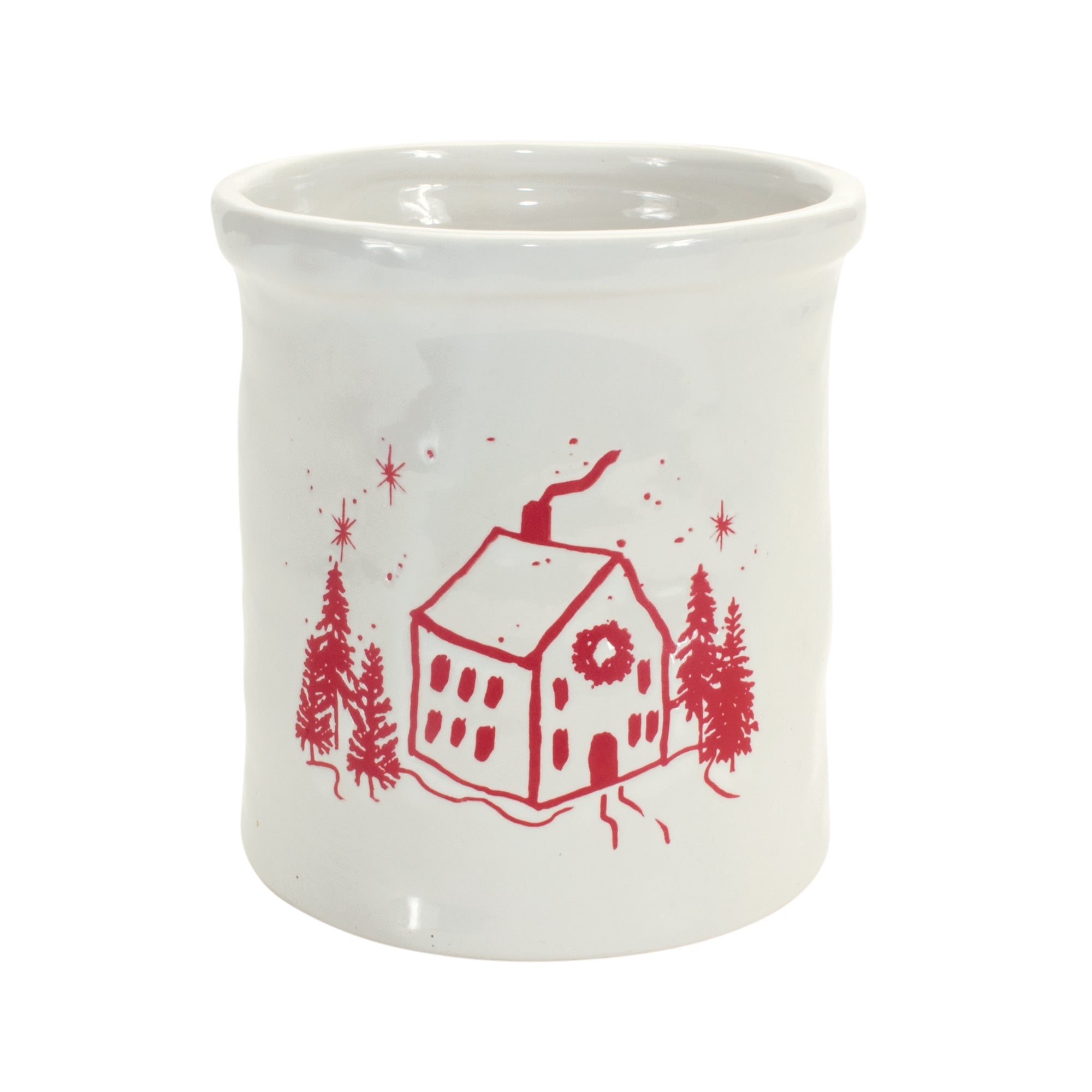 Snowy House Crock Set of 4